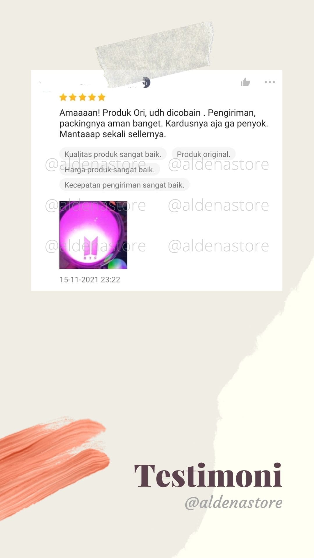 Testimoni Aldena Store