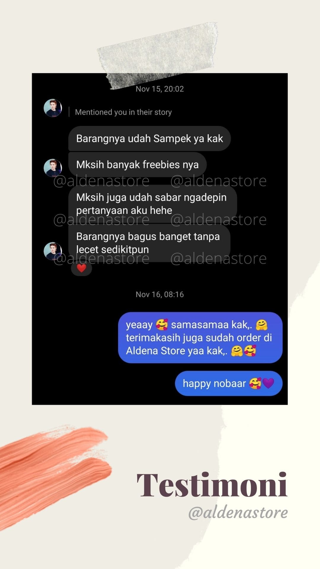 Testimoni Aldena Store
